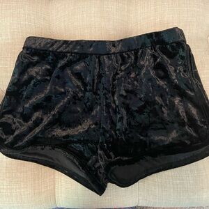 Black Velvet Shorts